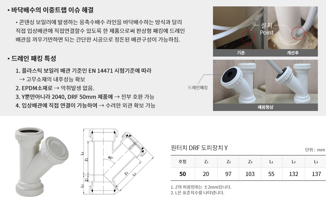 원터치 DRF 도피장치 Y